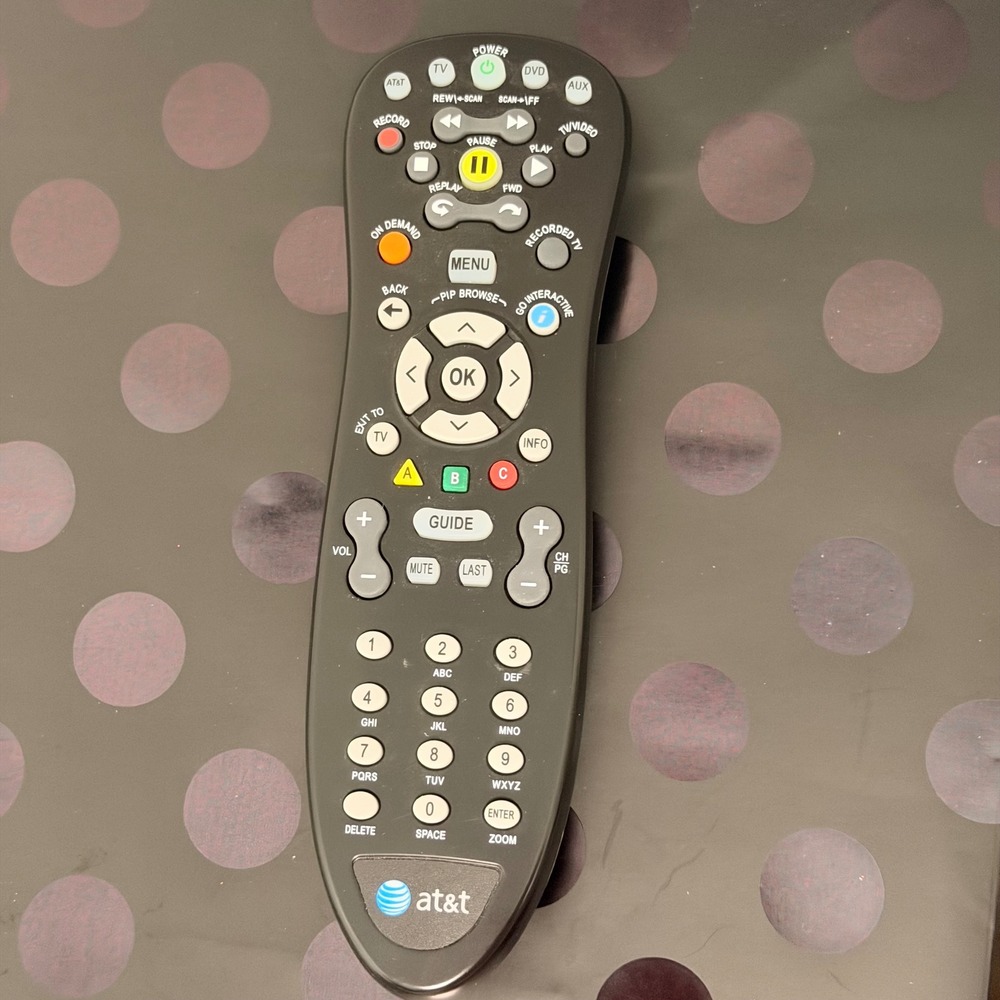 AT&T U-verse S10-S3 Standard Universal Remote Control Black‎ DVR TV Receiver